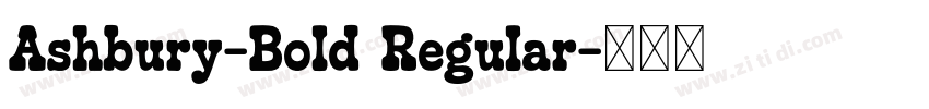 Ashbury-Bold Regular字体转换